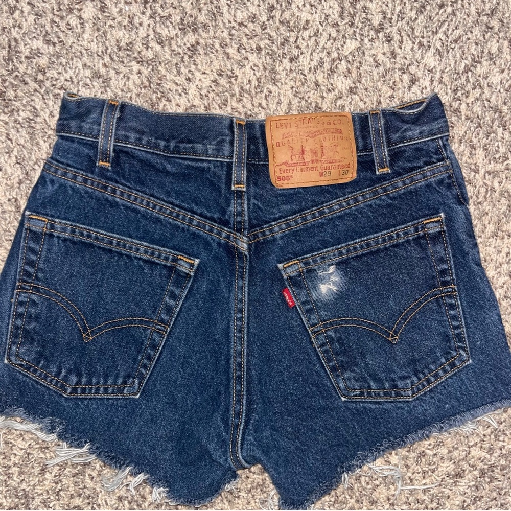 Levi's Dark Blue Jean Shorts